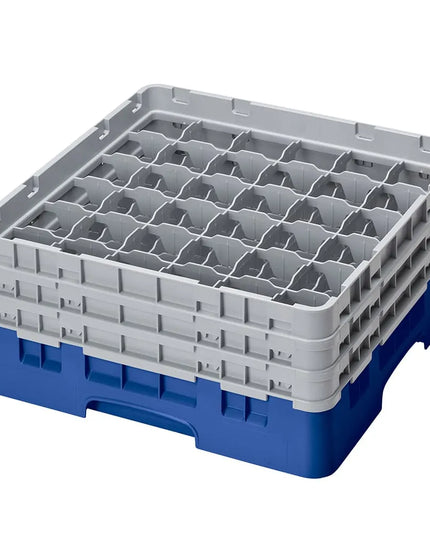 Giá Đựng Ly Cambro Camrack® 36S638168 36 Ngăn 3 Tầng Mở Rộng Xám - Xanh Dương