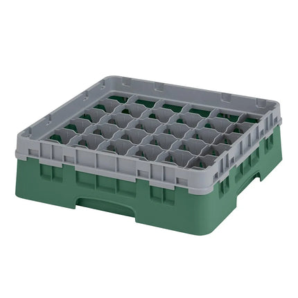 Giá Đựng Ly Camrack® Cambro 36S318119 36 Ngăn - (1) Thanh Nối Xám, Màu Xanh Lá Sherwood