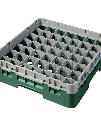 Giá Đựng Ly Camrack® Cambro 49S318119 49 Ngăn - (1) Thanh Nối Xám, Màu Xanh Lá Sherwood