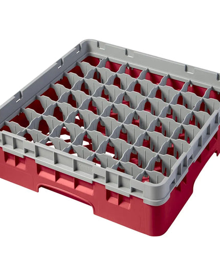Giá Đựng Ly Camrack® Cambro 49S318163 49 Ngăn - (1) Thanh Nối Xám, Màu Đỏ