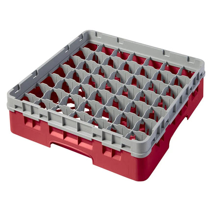 Giá Đựng Ly Camrack® Cambro 49S318163 49 Ngăn - (1) Thanh Nối Xám, Màu Đỏ