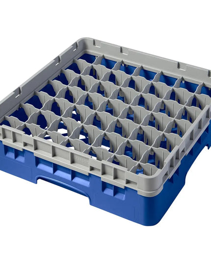 Giá Đựng Ly Camrack® Cambro 49S318168 49 Ngăn - (1) Thanh Nối Xám, Màu Xanh Dương