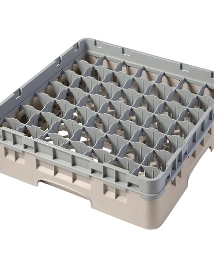 Giá Đựng Ly Camrack® Cambro 49S318184 49 Ngăn - (1) Thanh Nối Xám, Màu Beige