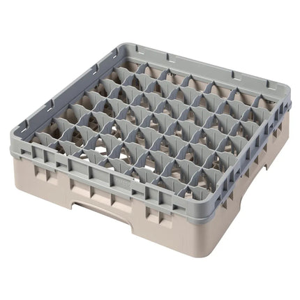 Giá Đựng Ly Camrack® Cambro 49S318184 49 Ngăn - (1) Thanh Nối Xám, Màu Beige
