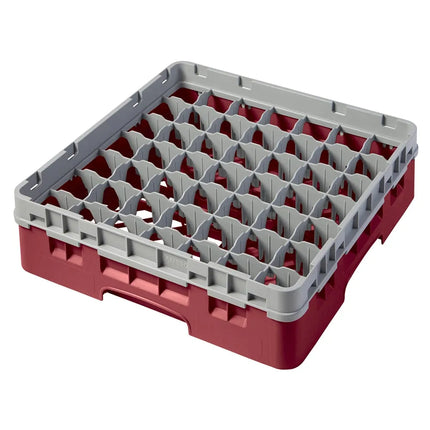 Giá Đựng Ly Camrack® Cambro 49S318416 49 Ngăn - (1) Thanh Nối Xám, Màu Cranberry