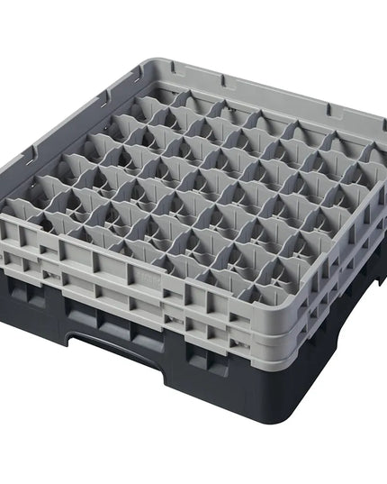 Giá Đựng Ly Camrack® Cambro 49S434110 49 Ngăn - 2 Thanh Nối Màu Xám, Màu Đen