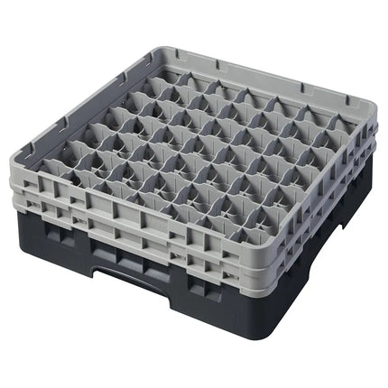 Giá Đựng Ly Camrack® Cambro 49S434110 49 Ngăn - 2 Thanh Nối Màu Xám, Màu Đen