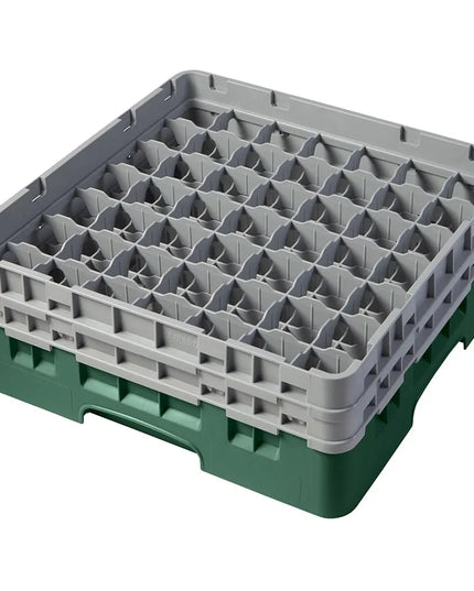 Giá Đựng Ly Camrack® Cambro 49S434119 49 Ngăn - 2 Thanh Nối Màu Xám, Xanh Sherwood