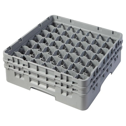 Giá Đựng Ly Camrack® Cambro 49S434151 49 Ngăn - 2 Thanh Nối Màu Xám, Xám Nhạt