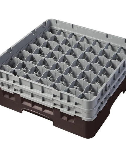 Giá Đựng Ly Camrack® Cambro 49S434167 49 Ngăn - 2 Thanh Nối Màu Xám, Màu Nâu