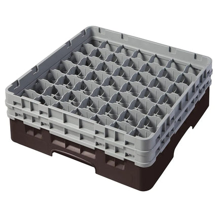 Giá Đựng Ly Camrack® Cambro 49S434167 49 Ngăn - 2 Thanh Nối Màu Xám, Màu Nâu