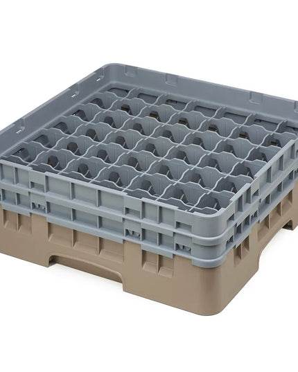 Giá Đựng Ly Camrack® Cambro 49S434184 49 Ngăn - 2 Thanh Nối Màu Xám, Màu Be
