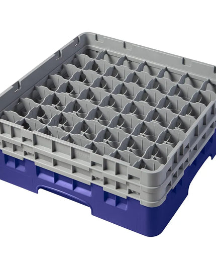 Giá Đựng Ly Camrack® Cambro 49S434186 49 Ngăn - 2 Thanh Nối Màu Xám, Xanh Navy