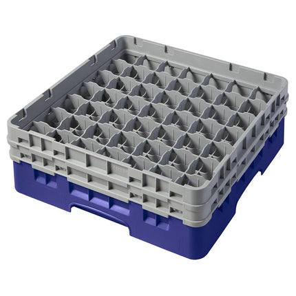 Giá Đựng Ly Camrack® Cambro 49S434186 49 Ngăn - 2 Thanh Nối Màu Xám, Xanh Navy