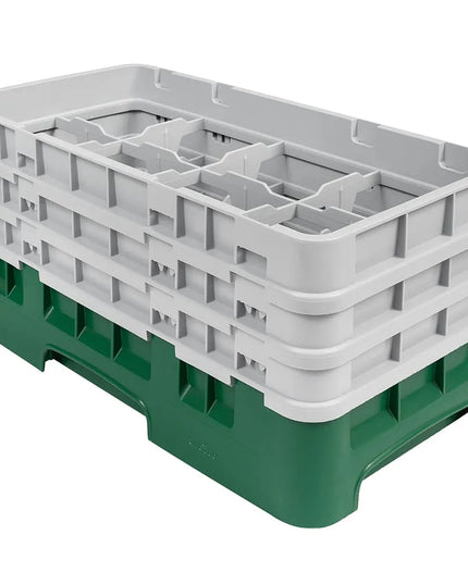 Giá Đựng Ly Camrack Cambro 8HS638119 Cỡ Nửa Khay 8 Ngăn - (3) Thanh Nối, Màu Xanh Lá Sherwood