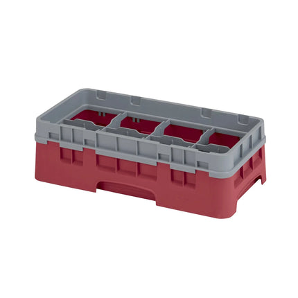 Giá Đựng Ly Camrack Cambro 8HS638416 Cỡ Nửa Khay 8 Ngăn - (3) Thanh Nối, Màu Cranberry
