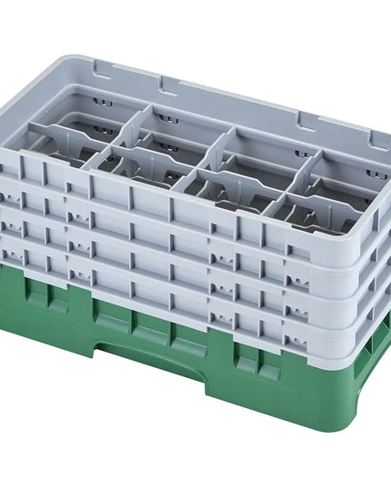 Giá Đựng Ly Camrack Cambro 8HS800119 Nửa Khay 8 Ngăn - 4 Thanh Nối, Xanh Sherwood
