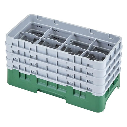 Giá Đựng Ly Camrack Cambro 8HS800119 Nửa Khay 8 Ngăn - 4 Thanh Nối, Xanh Sherwood