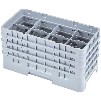 Giá Đựng Ly Camrack Cambro 8HS800151 Nửa Khay 8 Ngăn - 4 Thanh Nối, Xám Nhạt