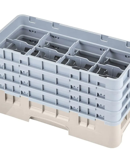 Giá Đựng Ly Camrack Cambro 8HS800184 Nửa Khay 8 Ngăn - 4 Thanh Nối, Màu Be