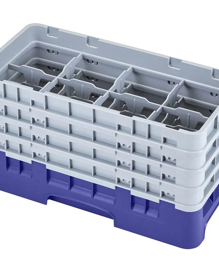 Giá Đựng Ly Camrack Cambro 8HS800186 Nửa Khay 8 Ngăn - 4 Thanh Nối, Xanh Navy