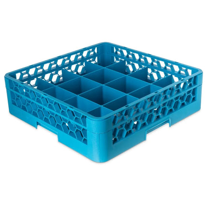 Giá Đựng Ly Carlisle OptiClean™ RC16-114 16 Ngăn 1 Tầng Mở Rộng - Xanh Dương