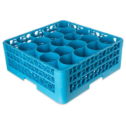 Giá Đựng Ly OptiClean™ NeWave™ Carlisle RW20-114 20 Ngăn - 2 Thanh Nối, Màu Xanh