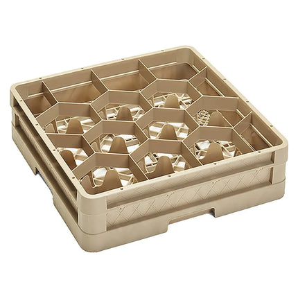 Giá Đựng Ly Traex® Rack Max Vollrath CR18J Cỡ Đầy Đủ 12 Ngăn - 1 Thanh Nối, Màu Be