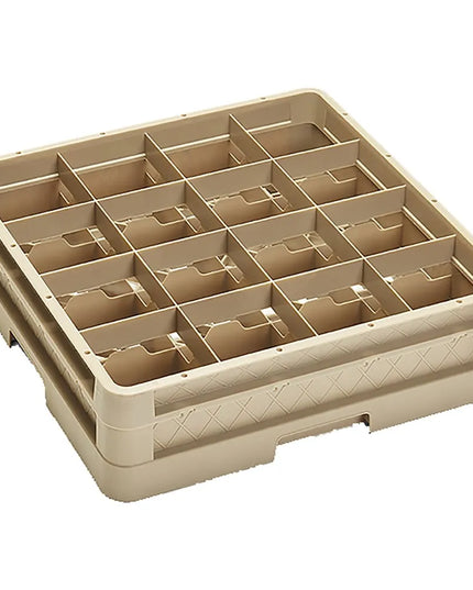Giá Đựng Ly Traex® Vollrath CR4D Cỡ Lớn 16 Ngăn - (1) Thanh Nối, Màu Beige