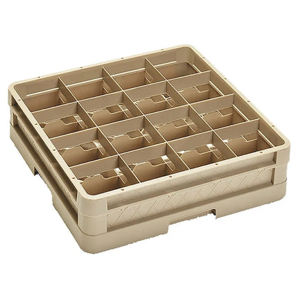 Giá Đựng Ly Traex® Vollrath CR4D Cỡ Lớn 16 Ngăn - (1) Thanh Nối, Màu Beige