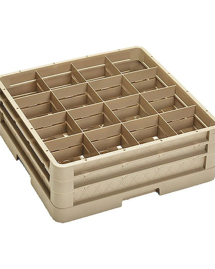 Giá Đựng Ly Traex® Vollrath CR4DD Cỡ Đầy Đủ 16 Ngăn - 2 Thanh Nối, Màu Beige