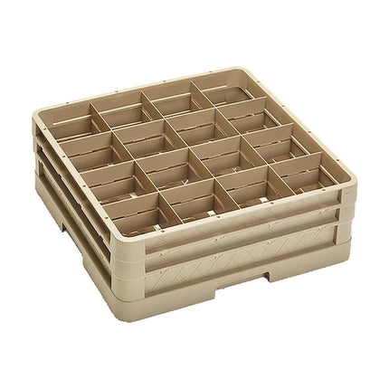 Giá Đựng Ly Traex® Vollrath CR4DD Cỡ Đầy Đủ 16 Ngăn - 2 Thanh Nối, Màu Beige