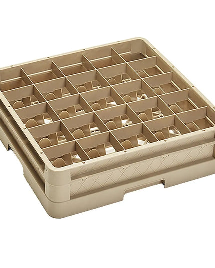 Giá Đựng Ly Traex® Vollrath CR6B Cỡ Đầy Đủ 25 Ngăn - 1 Thanh Nối, Màu Be