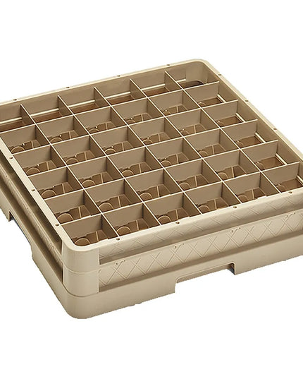 Giá Đựng Ly Traex® Vollrath CR7C Cỡ Đầy Đủ 36 Ngăn - 1 Thanh Nối, Màu Be