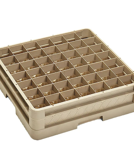 Giá Đựng Ly Traex® Vollrath CR9E Cỡ Đầy Đủ 49 Ngăn - 1 Thanh Nối, Màu Be