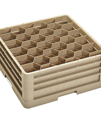 Giá Đựng Ly Vollrath CR12HH Traex® Rack Max Cỡ Lớn 30 Ngăn - 2 Thanh Nối, Beige