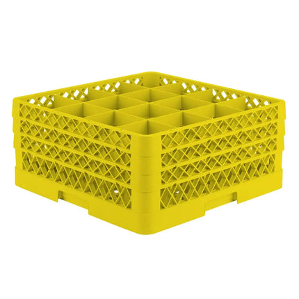 Giá Đựng Ly Vollrath TR8DDD Rack-Master 16 Ngăn - 3 Thanh Nối, Vàng