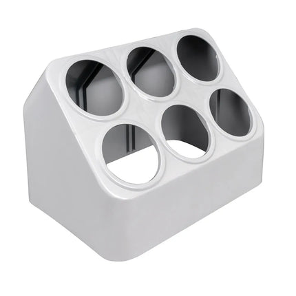 Giá Đựng Ống Dao Muỗng Nĩa Vollrath 52644 Silv-a-Tainer 6 Ống Nhựa Màu Xám