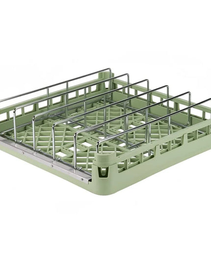 Giá Rổ Hở Hai Đầu Kèm Thanh Chèn Máy Rửa Chén Vollrath 5266910 Cỡ Đầy Đủ 50.2 x 50.2 cm - Xanh Lá