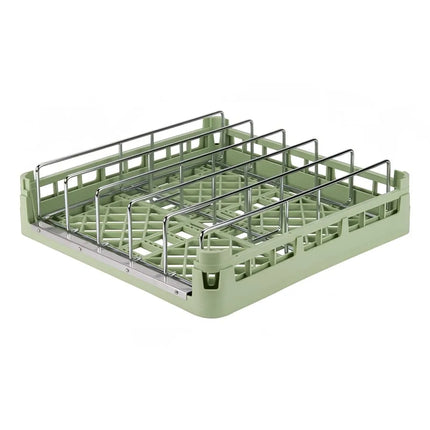 Giá Rổ Hở Hai Đầu Kèm Thanh Chèn Máy Rửa Chén Vollrath 5266910 Cỡ Đầy Đủ 50.2 x 50.2 cm - Xanh Lá
