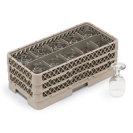 Giá Rửa Bát Vollrath HR1C1C Nửa Khay 10 Ngăn (2) Thanh Nâng Màu Be