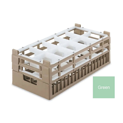 Giá Rửa Chén Vollrath 5282011 10 Ngăn, Cỡ Vừa, Nửa Khay, Xanh Lá