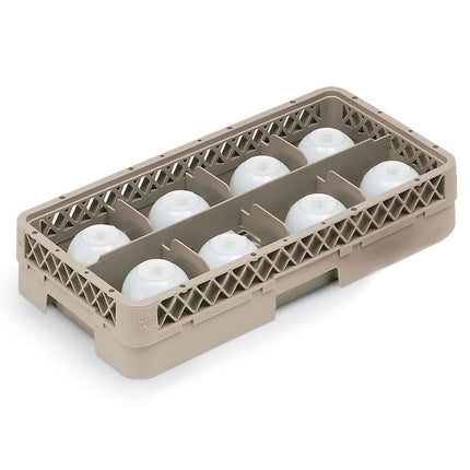 Giá Rửa Chén Vollrath HR1B1A Nửa Khay, 8 Ngăn, (1) Thanh Nối Mở, Nhựa, Beige