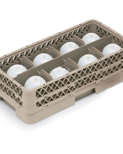 Giá Rửa Chén Vollrath HR1B1BA Cỡ Nhỏ 8 Ngăn - 1 Ngăn Mở, 2 Thanh Nối Ngăn, Beige