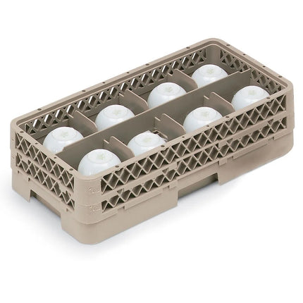 Giá Rửa Chén Vollrath HR1B1BA Cỡ Nhỏ 8 Ngăn - 1 Ngăn Mở, 2 Thanh Nối Ngăn, Beige
