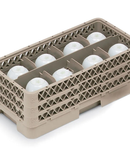 Giá Rửa Chén Vollrath HR1B1BB - Cỡ Nửa Khay, 8 Ngăn, (3) Thanh Nối Ngăn, Màu Be