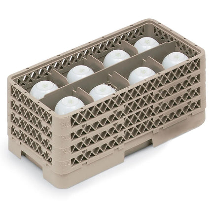 Giá Rửa Chén Vollrath HR1B1BBB Cỡ Nhỏ 8 Ngăn - 4 Thanh Nối Ngăn, Beige