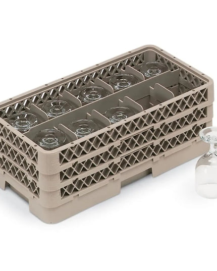 Giá Rửa Chén Vollrath HR1C1CCC Cỡ Nhỏ 10 Ngăn - 4 Thanh Nối Ngăn, Beige