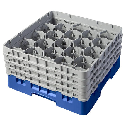 Giá Rửa Ly Cambro Camrack® 20S800168 20 Ngăn - 4 Tầng Mở Rộng Xám, Xanh Dương