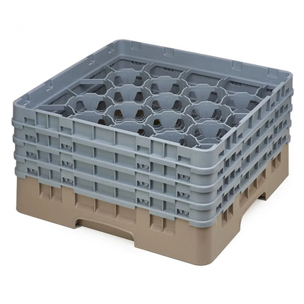 Giá Rửa Ly Cambro Camrack® 20S800184 20 Ngăn - 4 Tầng Mở Rộng Xám, Be